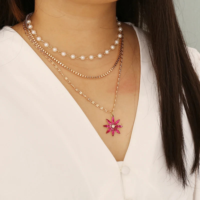 New Pearl Flower Layered Choker Necklace Fashion Pendant For Women Jewelry Girl Gift Personalized Aesthetic Accessories
New Pearl Flower Layered Choker Necklace Fashion Pendant For Women Jewelry Girl Gift Personalized Aesthetic Accessories
