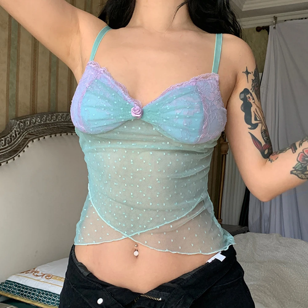 Vintage Floral Lace Crop Top Women Y2K Floral Dot Printed Short Vest Mesh Sheer Soft Tank Summer Streetwear 2023 Sexy Tank
Vintage Floral Lace Crop Top Women Y2K Floral Dot Printed Short Vest Mesh Sheer Soft Tank Summer Streetwear 2023 Sexy Tank