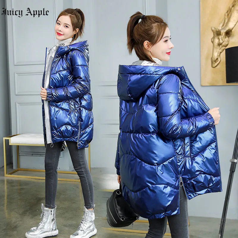 Women's Winter Jackets 2023 Parkas Glossy Solid Jacket Hooded Parka Warm Female Cotton Padded Jacket Casual Streetwear Outwear
Women's Winter Jackets 2023 Parkas Glossy Solid Jacket Hooded Parka Warm Female Cotton Padded Jacket Casual Streetwear Outwear