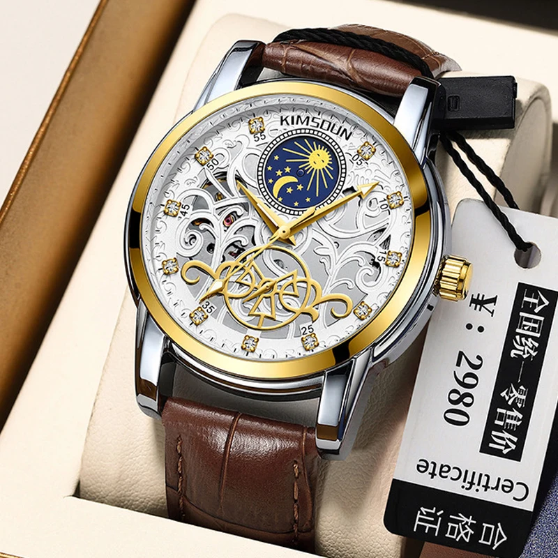 Luxury Top Brand Watch for Men Cool Moon Phase Man Watches Luminous Automatic Mechanical Male Wristwatch Clock Relogio Masculino
Luxury Top Brand Watch for Men Cool Moon Phase Man Watches Luminous Automatic Mechanical Male Wristwatch Clock Relogio Masculino