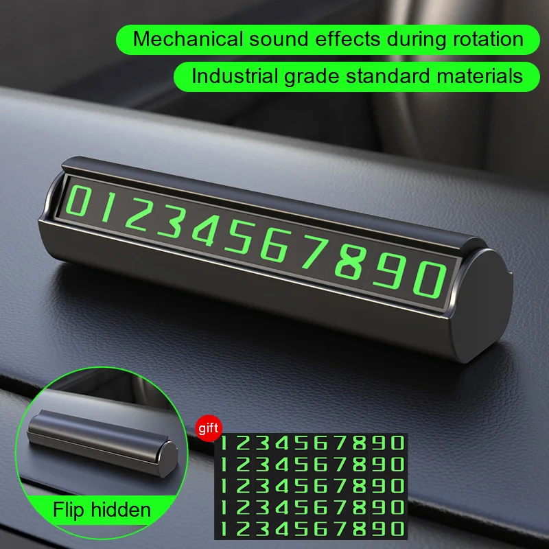 1 Шт., Временная Парковочная Карта, Помощь При Парковке Автомобиля Со Складным Скрытым Номером Телефона, Знак ABS + ПК
