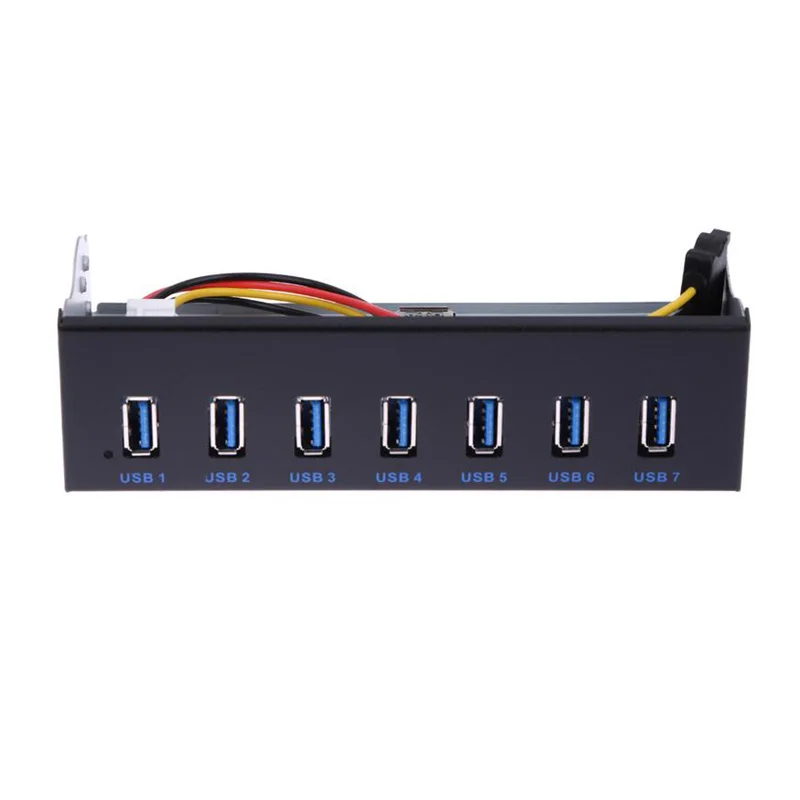 7 Ports USB 3.0 Hub 5Gbps 5.25" CD-ROM Drive Bay CD ROM Front Panel for Computer Case USB 3.0 19-pin Header to Type-A Male Cable
7 Ports USB 3.0 Hub 5Gbps 5.25" CD-ROM Drive Bay CD ROM Front Panel for Computer Case USB 3.0 19-pin Header to Type-A Male Cable