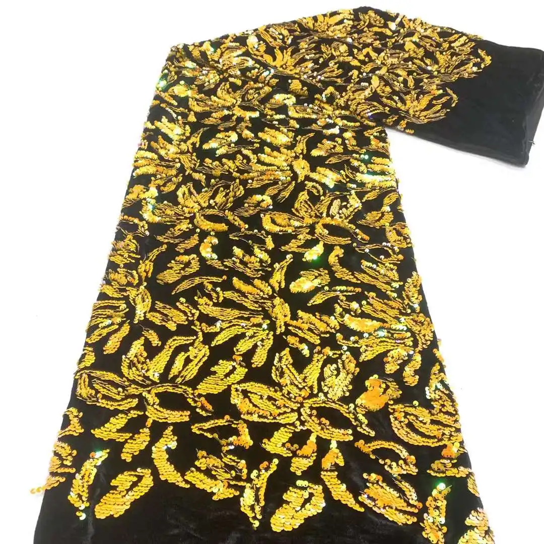 French Lace Fabric 2022 High Quality Sequins Lace Embroidery African Velvet Lace Fabric For Nigeria Wedding Party
French Lace Fabric 2022 High Quality Sequins Lace Embroidery African Velvet Lace Fabric For Nigeria Wedding Party