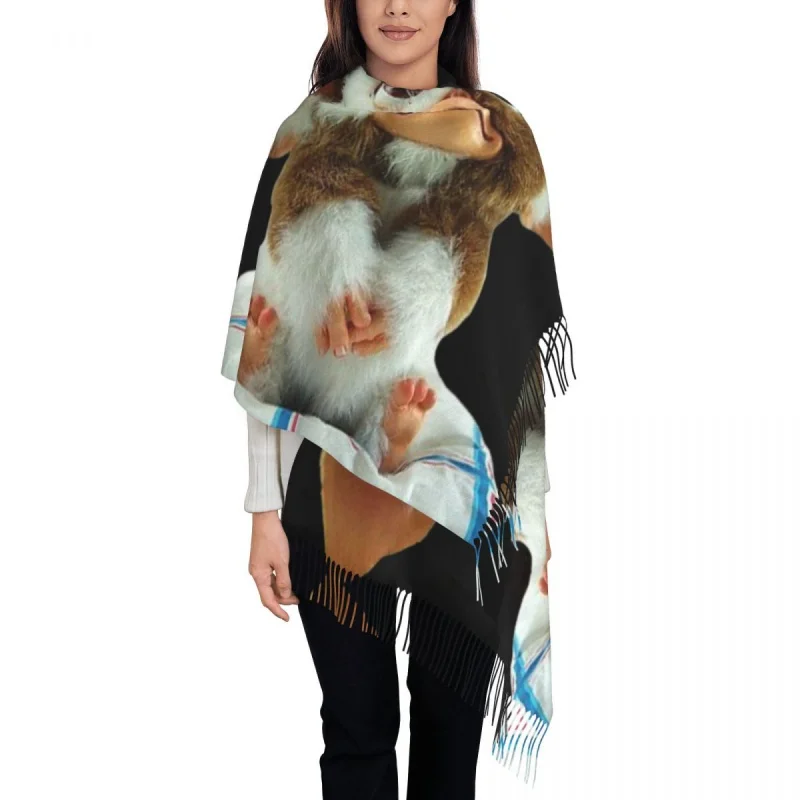 

Custom Printed Gremlins Gizmo Scarf Women Men Winter Fall Warm Scarves Horror Monster Sci Fi Movie Shawl Wrap