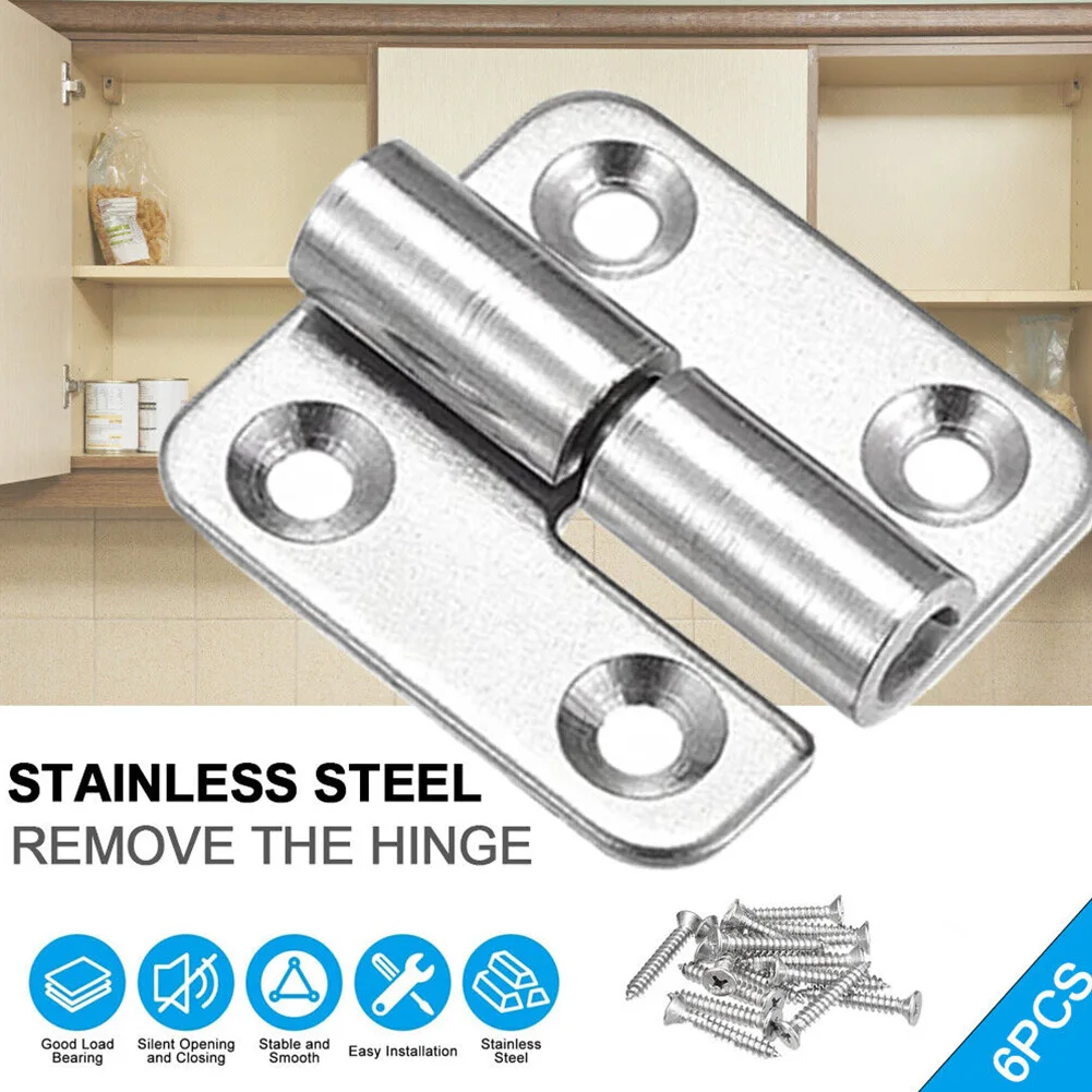 6PCS Door Hinges Stainless Steel Left Right Detachable Flag Hinges For Cabinets Wardrobes Lift Off Hinge With Screws
6PCS Door Hinges Stainless Steel Left Right Detachable Flag Hinges For Cabinets Wardrobes Lift Off Hinge With Screws