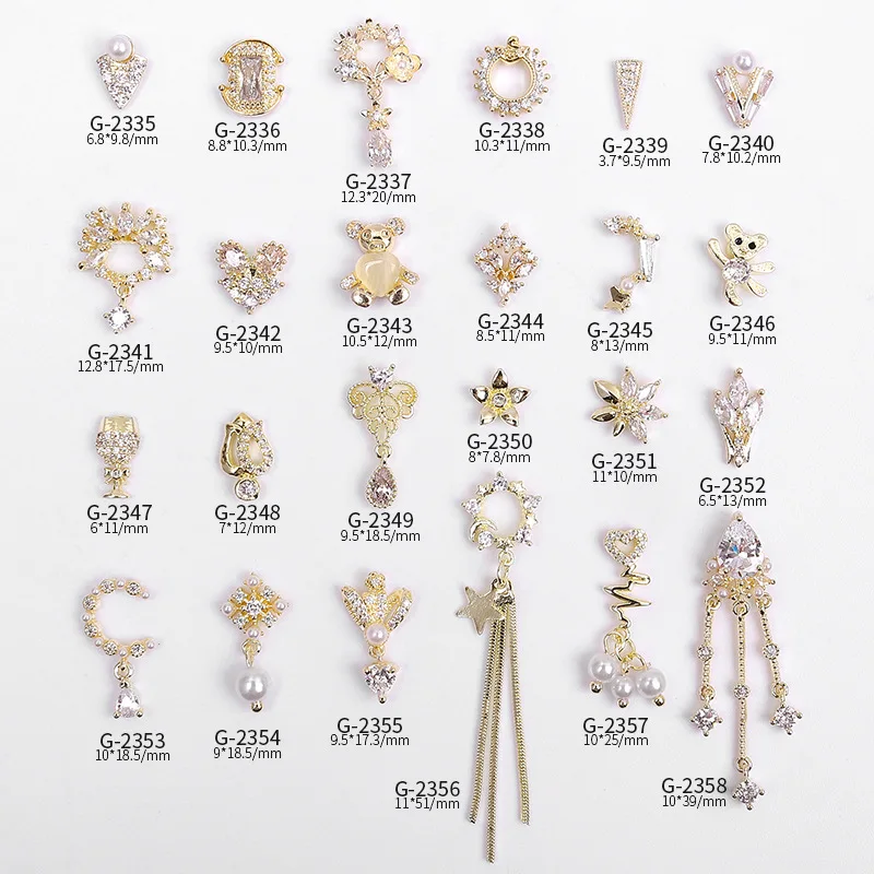 Nail Art Accessories Net Red Nail Art Real Gold Zircon Bear Pearl Micro Inlaid Nail Art Diamond Decoration Nail Decoration
Nail Art Accessories Net Red Nail Art Real Gold Zircon Bear Pearl Micro Inlaid Nail Art Diamond Decoration Nail Decoration