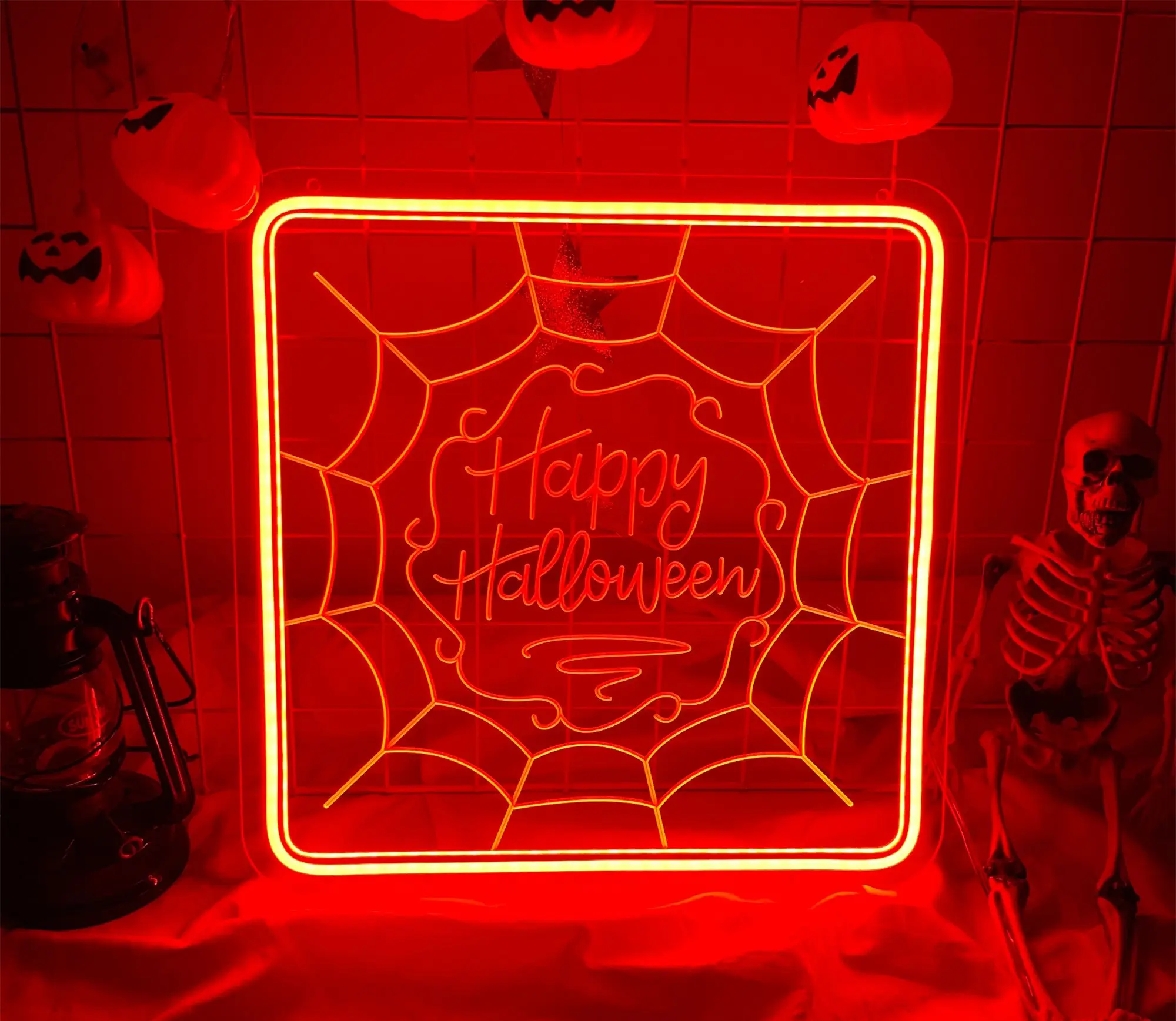 Счастливый Хэллоуин неоновая вывеска Spiderweb неоновая вывеска на заказ неоновая вывеска украшение на Хэллоуин светильник Светодиодный Фонари персонализированные подарки 
Счастливый Хэллоуин неоновая вывеска Spiderweb неоновая вывеска на заказ неоновая вывеска украшение на Хэллоуин светильник Светодиодный Фонари персонализированные подарки