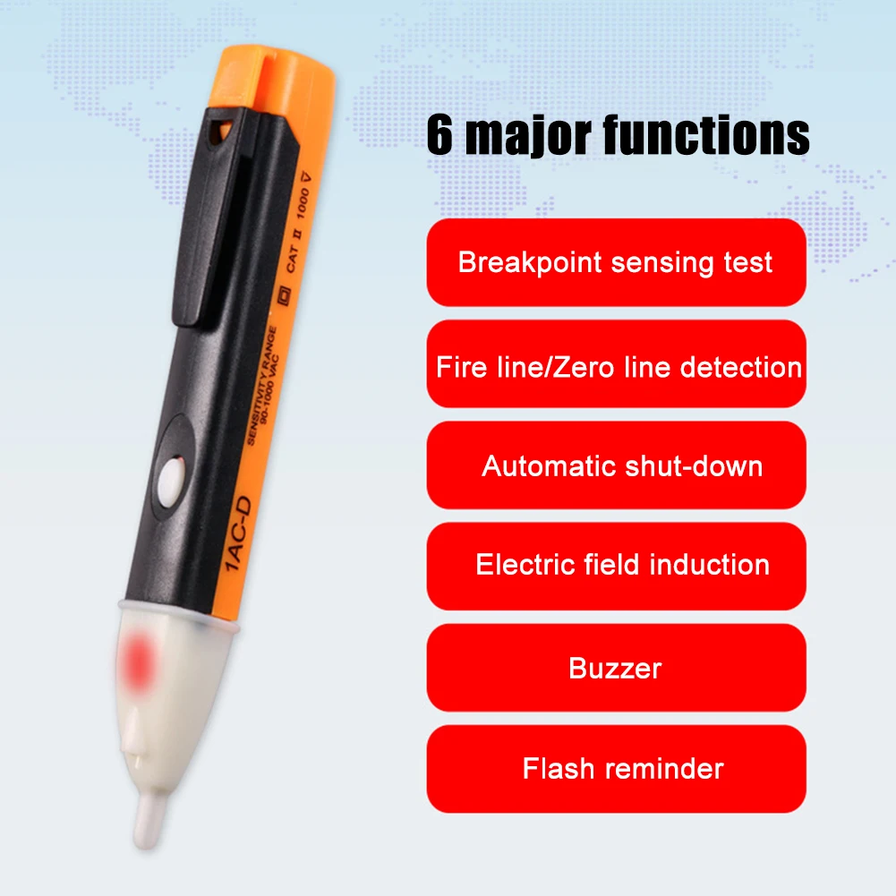 Non contact voltage detector induction test pen intelligent measuring pen with LED safety induction electrical tool
Non contact voltage detector induction test pen intelligent measuring pen with LED safety induction electrical tool
