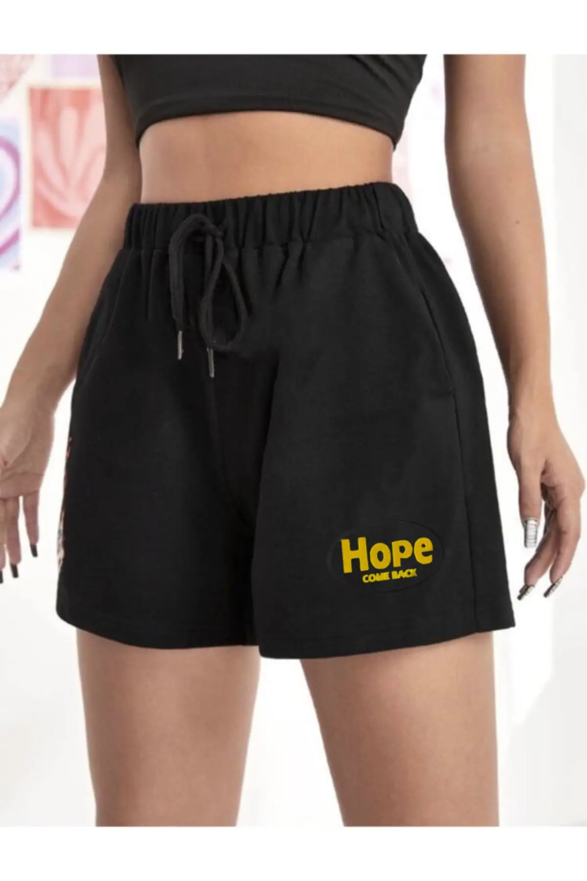 Women's Shorts Black Combed Cotton Hope Printed New Summer Fashion Bermuda Basic Short Pants Mini Trousers Short Pants
Women's Shorts Black Combed Cotton Hope Printed New Summer Fashion Bermuda Basic Short Pants Mini Trousers Short Pants