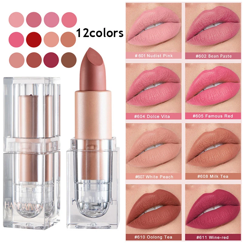 12 Color Velvet Matte Nude Lipstick Long Lasting Lip Gloss Waterproof Lip Glaze No Fading Lip Balm Natural Daily Beauty Makeup
12 Color Velvet Matte Nude Lipstick Long Lasting Lip Gloss Waterproof Lip Glaze No Fading Lip Balm Natural Daily Beauty Makeup