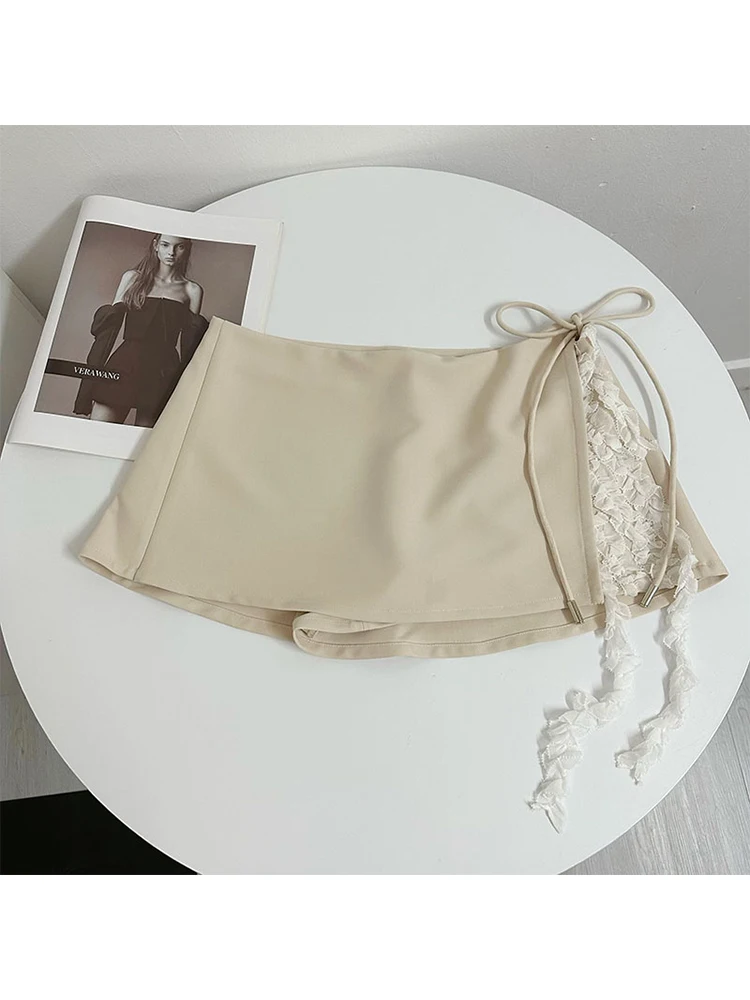 Kawaii Chic Mini Skirt Women Summer High Waist Cute Bandage Bow Agaric Lace Patchwork Shirring Slim Fit Office Lady A-line Skirt
Kawaii Chic Mini Skirt Women Summer High Waist Cute Bandage Bow Agaric Lace Patchwork Shirring Slim Fit Office Lady A-line Skirt