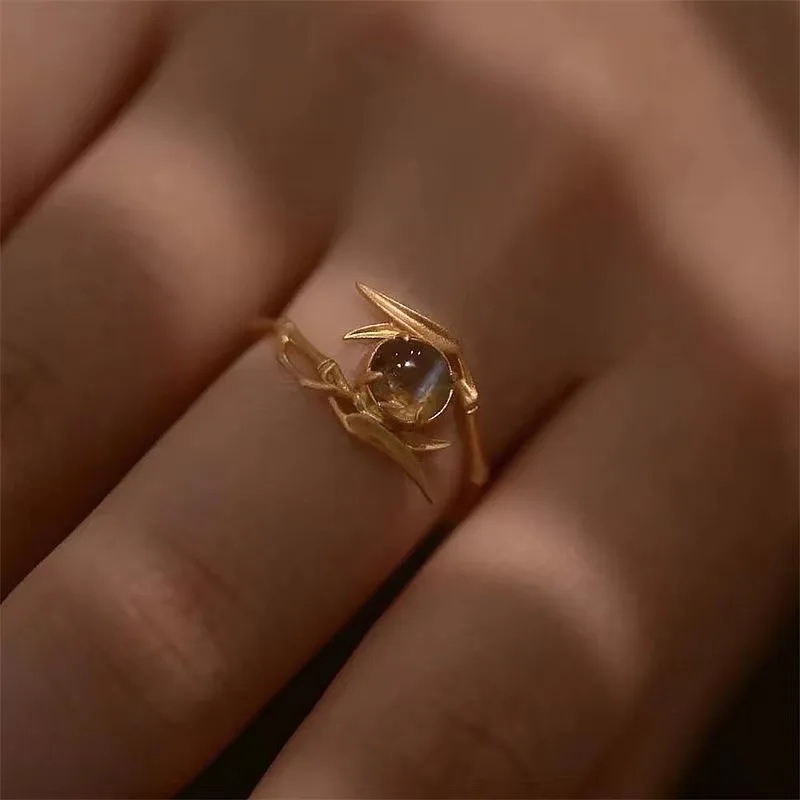 National style and minority bamboo fashion ring light luxury gold adjustable ring fashion ring
National style and minority bamboo fashion ring light luxury gold adjustable ring fashion ring