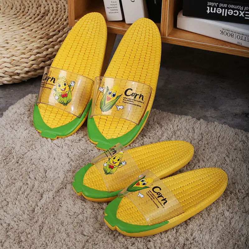 Slippers Women Summer Home Indoor Couple Parent-Child Cute Cartoon Funny Corn Transparent Pvc One-word Slides Soft Flip Flops
Slippers Women Summer Home Indoor Couple Parent-Child Cute Cartoon Funny Corn Transparent Pvc One-word Slides Soft Flip Flops