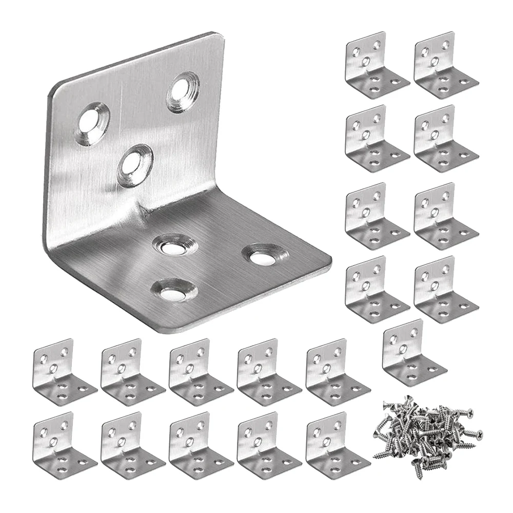 50Pcs Corner Braces Brackets,Stainless Steel Right Angle L Shaped Bracket Shelf Support Brackets Plates For Furniture
50Pcs Corner Braces Brackets,Stainless Steel Right Angle L Shaped Bracket Shelf Support Brackets Plates For Furniture