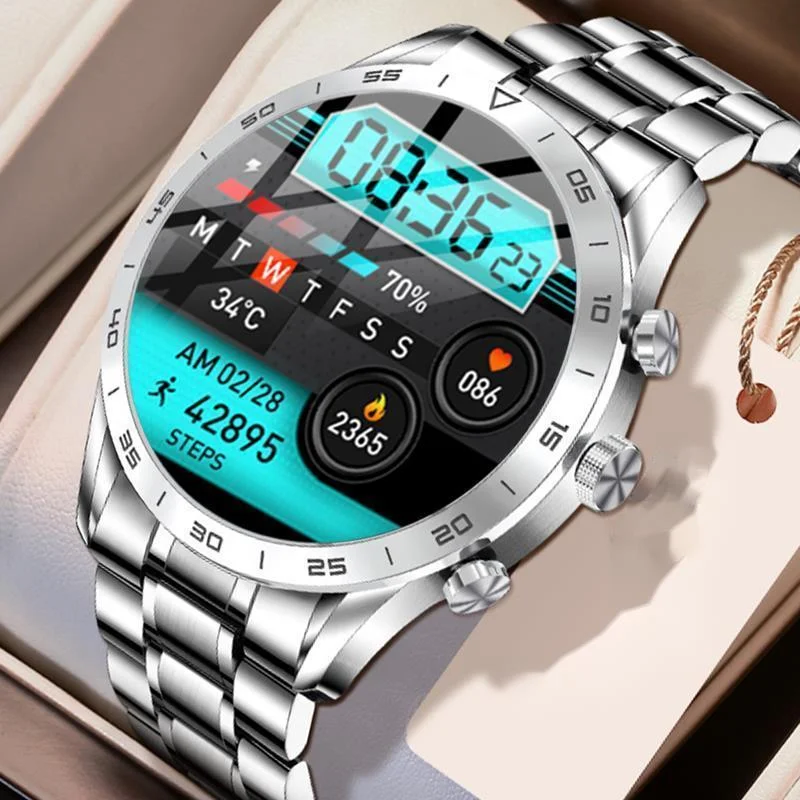 

2023 Smartwatch Man AMOLED Full Touch Screen Bluetooth Dial Contacts Sync Heart Rate Healthy Sport Watches Man Smart Watch Men