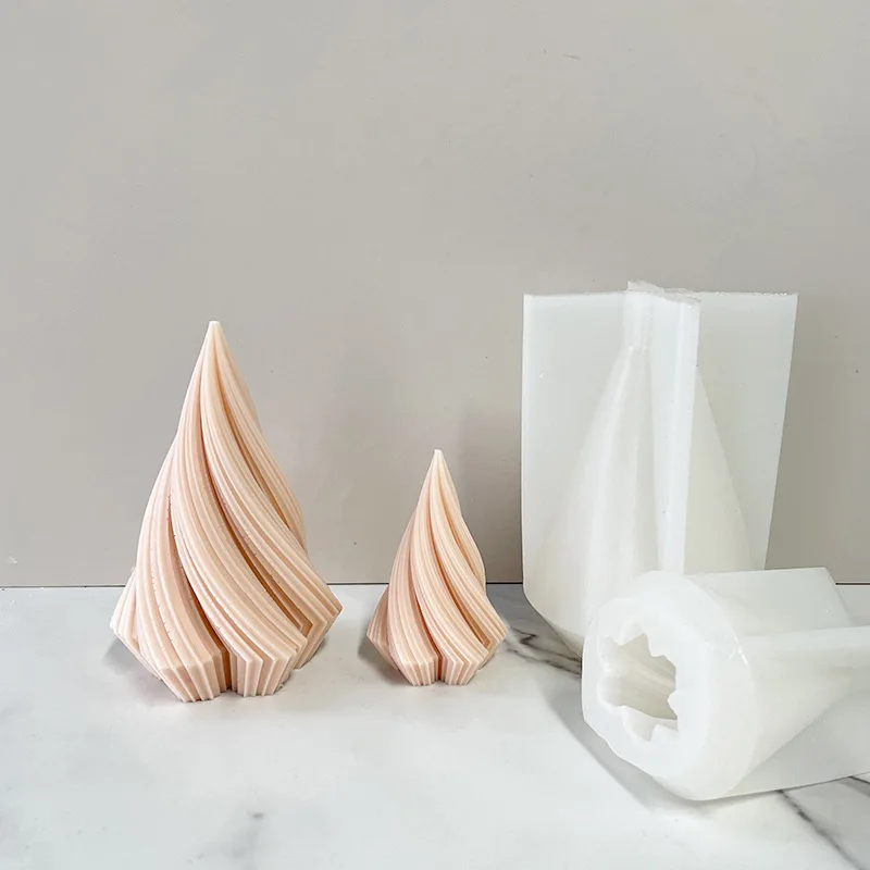 Silicone candle mould creative rotation ins wind conical aromatic candle decoration mould candle molds for candle making
Silicone candle mould creative rotation ins wind conical aromatic candle decoration mould candle molds for candle making