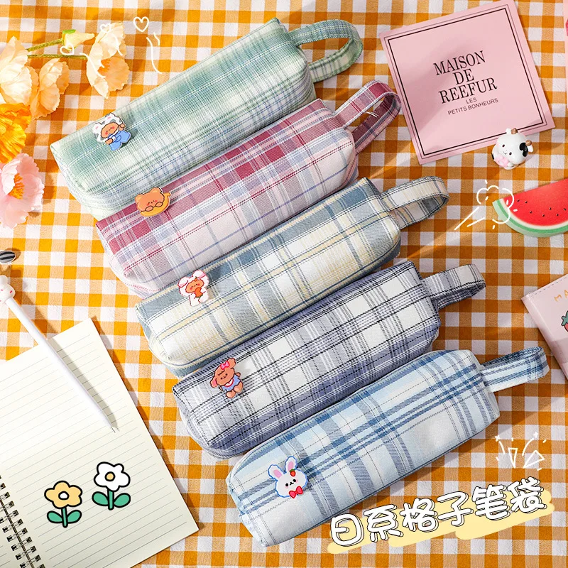 Bear Plaid Pencil Bag Pupils Girl Heart Pencil Bag Large Capacity Waterproof Storage Stationery Bag Pencil Case
Bear Plaid Pencil Bag Pupils Girl Heart Pencil Bag Large Capacity Waterproof Storage Stationery Bag Pencil Case