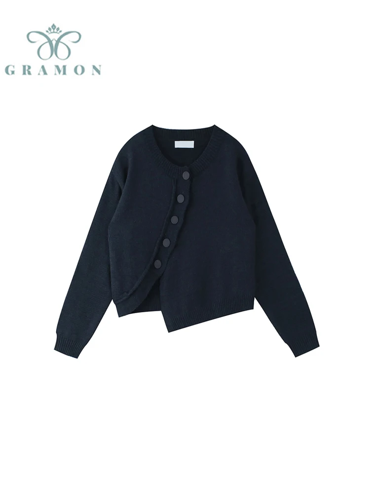 Elegant Cardigan Sweaters For Women Irregular Solid Loose O-Neck Korean Vintage Long-Sleeved Female Knit Cardigans Coat Tops
Elegant Cardigan Sweaters For Women Irregular Solid Loose O-Neck Korean Vintage Long-Sleeved Female Knit Cardigans Coat Tops