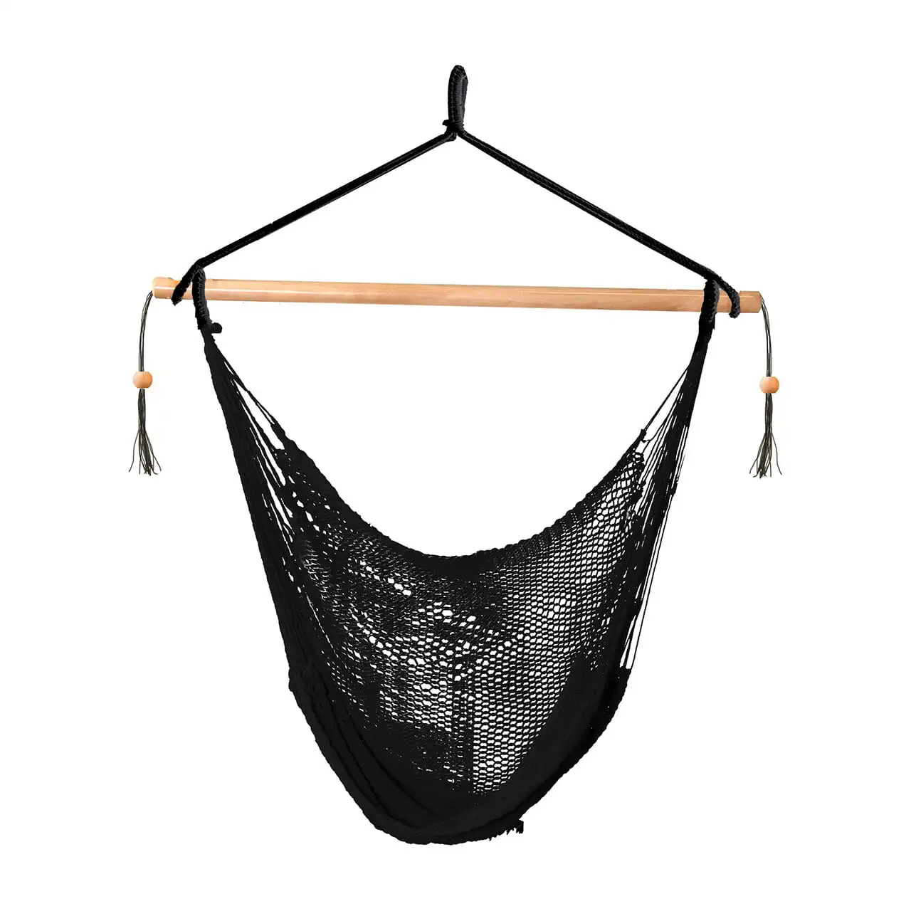 40" Island Rope Hammock Chair w/ Hanging Hardware & Spreader Bar , Outdoor, Patio, Lawn , Eco-Friendly, Hand-Woven-Black
40" Island Rope Hammock Chair w/ Hanging Hardware & Spreader Bar , Outdoor, Patio, Lawn , Eco-Friendly, Hand-Woven-Black