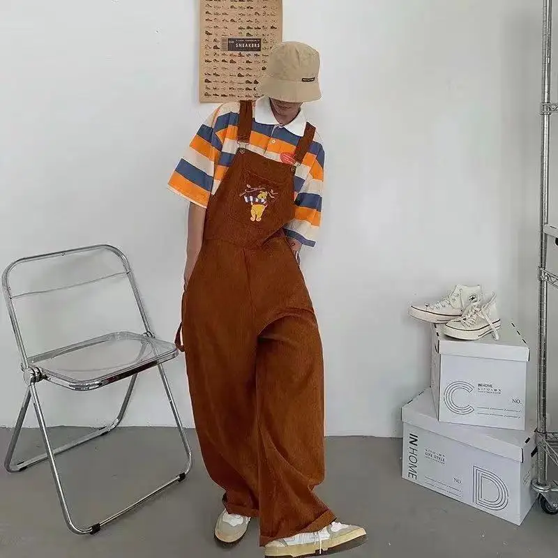 2022 Men's Retro Casual Pants Corduroy College Style Overalls Loose Brown/navy Color Work Trousers Salopettes Romper Jumpsuit
2022 Men's Retro Casual Pants Corduroy College Style Overalls Loose Brown/navy Color Work Trousers Salopettes Romper Jumpsuit