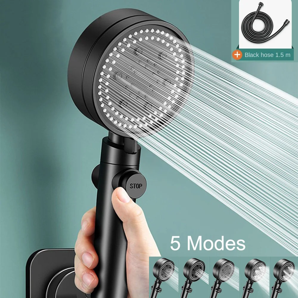 5 Modes Adjustable High Pressure Shower Head Bathroom Handheld Water Saving Sprayer Nozzle Accessories Bathroom Supplies
5 Modes Adjustable High Pressure Shower Head Bathroom Handheld Water Saving Sprayer Nozzle Accessories Bathroom Supplies