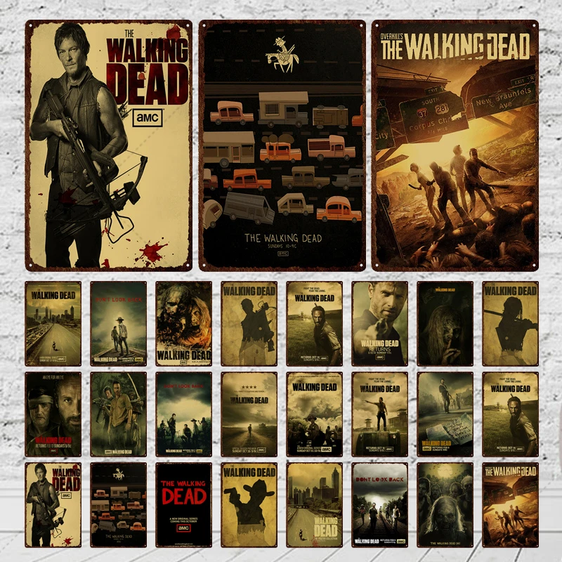 Vintage Metal Tin Sign Movie The Walking Dead Poster Tin Painting Home Living Room Decor Unique Metal Sign Plate
Vintage Metal Tin Sign Movie The Walking Dead Poster Tin Painting Home Living Room Decor Unique Metal Sign Plate