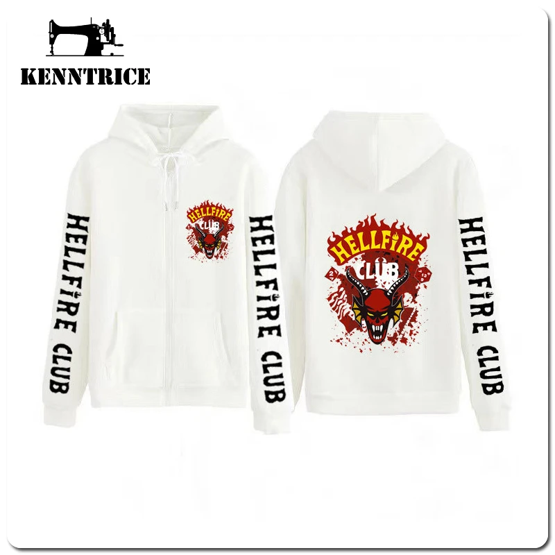 Kenntrice Hellfire Club Cartoon Sweatshirts Hooded Large Size Fashion Zipper Trend Youth Stranger Things Designer Streetwear
Kenntrice Hellfire Club Cartoon Sweatshirts Hooded Large Size Fashion Zipper Trend Youth Stranger Things Designer Streetwear