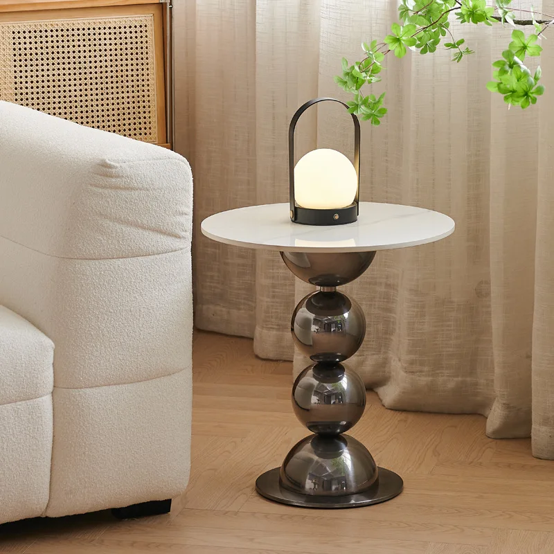 

Итальянский минималистичный чайный столик, Оформление интерьера, роскошный высококачественный Современный стильный гостиной, небольшой бытовой, каменная тарелка из нержавеющей стали