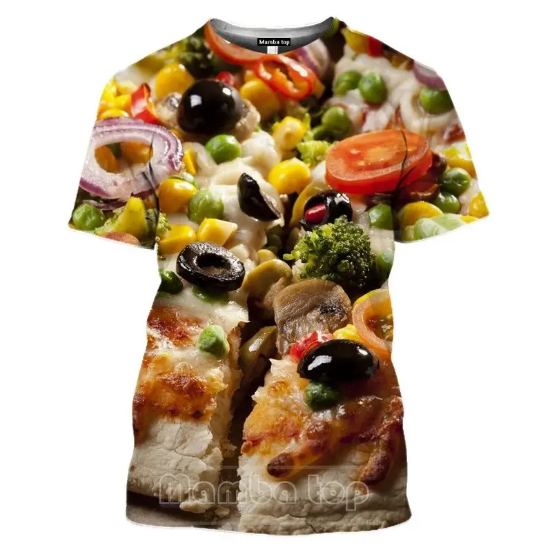 Summer Food Pizza 3D Harajuku Print Short Sleeve Crewneck Men Women Hip Hop Party Fun Normal Casual Fashion Personality T-shirt
Summer Food Pizza 3D Harajuku Print Short Sleeve Crewneck Men Women Hip Hop Party Fun Normal Casual Fashion Personality T-shirt