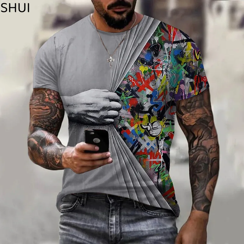 2022 New Hip Hop Black Soul Street Men's T-shirt Ghost Claw Harajuku Summer Short Sleeve 3D Printing Fashion Loose Tops
2022 New Hip Hop Black Soul Street Men's T-shirt Ghost Claw Harajuku Summer Short Sleeve 3D Printing Fashion Loose Tops