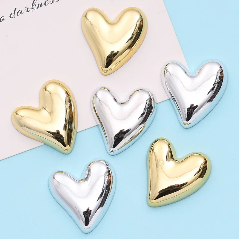 Electroplated Gold And Silver heart Flatback Resin Cabochons Kawaii Scrapbooking Crafts Decoration DIY Headwear Accessories
Electroplated Gold And Silver heart Flatback Resin Cabochons Kawaii Scrapbooking Crafts Decoration DIY Headwear Accessories