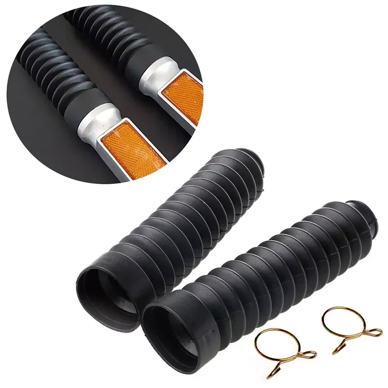 New 2Pcs 30mm Universal Motorcycle Rubber Front Fork Cover Gaiters Gators Boots D7YA
New 2Pcs 30mm Universal Motorcycle Rubber Front Fork Cover Gaiters Gators Boots D7YA