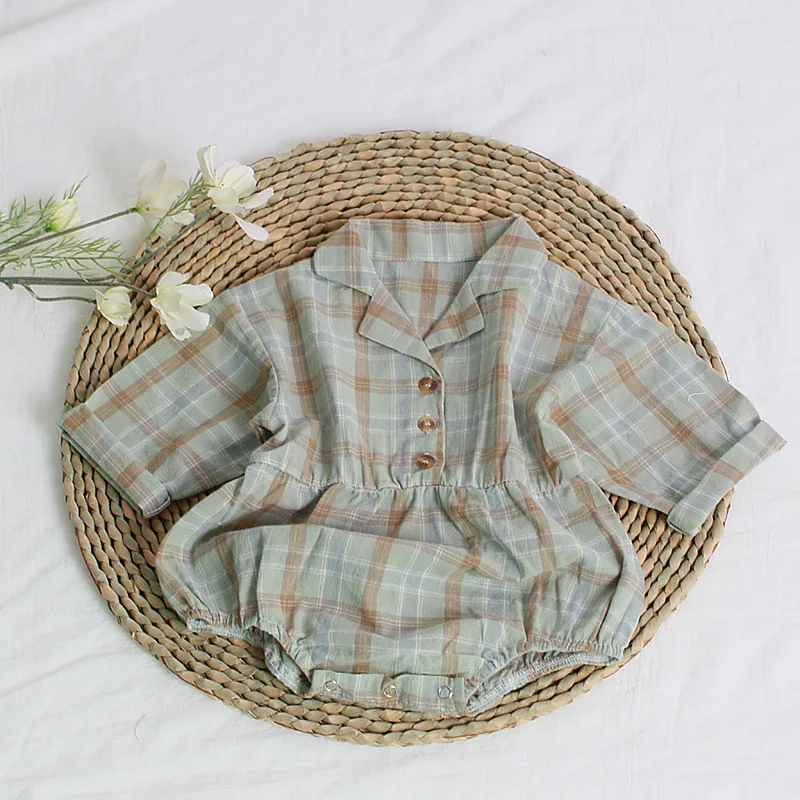 RiniLucia 2020 Baby Summer Clothing Infant Newborn Baby Girl Plaid Romper Long Sleeve Casual Korean Jumpsuits
RiniLucia 2020 Baby Summer Clothing Infant Newborn Baby Girl Plaid Romper Long Sleeve Casual Korean Jumpsuits