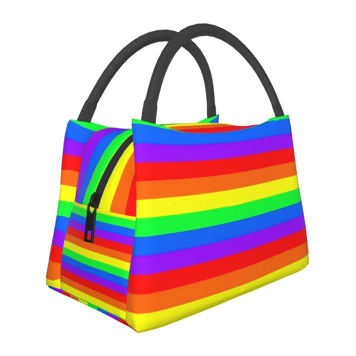 Rainbow Striped Lunch Bag For Unisex Horizontal Stripes Lunch Box Retro School Cooler Bag Portable Oxford Tote Food Bags
Rainbow Striped Lunch Bag For Unisex Horizontal Stripes Lunch Box Retro School Cooler Bag Portable Oxford Tote Food Bags