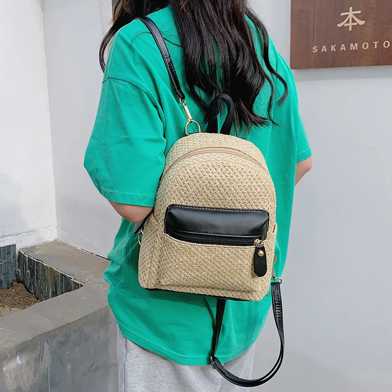 SEETIC Summer Straw Women Backpack Weaved Shoulder Bag Female Beach Travel Straw Backpack Women High Quality Mini Straw Backpack
SEETIC Summer Straw Women Backpack Weaved Shoulder Bag Female Beach Travel Straw Backpack Women High Quality Mini Straw Backpack