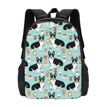Welsh Corgi Tri Colored Coffee Lover Dog Gifts For Corgis Cafe Latte Pupuccino Corgi Crew Hot Sale Backpack Fashion Bags Welsh
