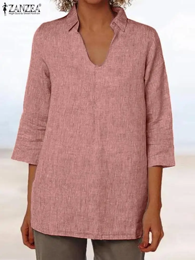 ZANZEA Vintage Solid Retro Shirt Oversized Holiday Tunic Top Beach Chemise 2022 Women Casual 3/4 Sleeve Turn Down Collar Blouse
ZANZEA Vintage Solid Retro Shirt Oversized Holiday Tunic Top Beach Chemise 2022 Women Casual 3/4 Sleeve Turn Down Collar Blouse
