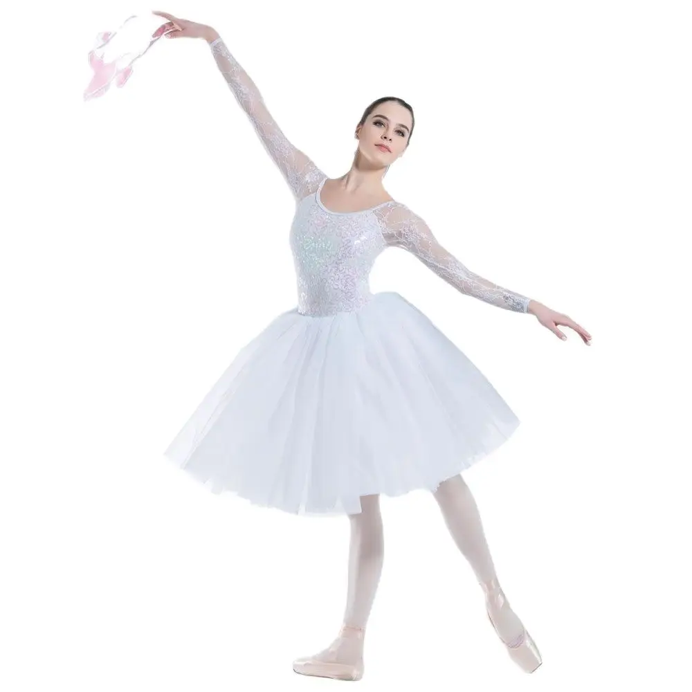 19501 White Sequin Lace Bodice Ballet Dance Costume Balletwear Performance Dance Tutu Long Sleeve
19501 White Sequin Lace Bodice Ballet Dance Costume Balletwear Performance Dance Tutu Long Sleeve