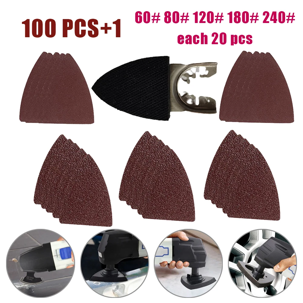 100pcs 85*35cm Triangle Sandpaper & Finger Sandpaper Disc 60/80/120/180/240 Grit Polish Grind Metal Leather Abrasive Tools
100pcs 85*35cm Triangle Sandpaper & Finger Sandpaper Disc 60/80/120/180/240 Grit Polish Grind Metal Leather Abrasive Tools