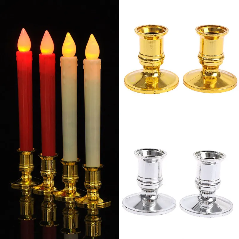 1Pair Gold Silver Plastic Candle Holder Pillar Candlestick Taper Shape Candle Base Candle Holder Christams Party Décor
1Pair Gold Silver Plastic Candle Holder Pillar Candlestick Taper Shape Candle Base Candle Holder Christams Party Décor