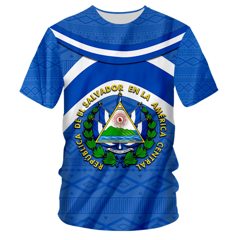 Men's Harajuku El Salvador Spanish Republic Flag 3D Printed T-Shirt Oversized Photo Clothes Blue Country Flag Kids Short Sleeves
Men's Harajuku El Salvador Spanish Republic Flag 3D Printed T-Shirt Oversized Photo Clothes Blue Country Flag Kids Short Sleeves