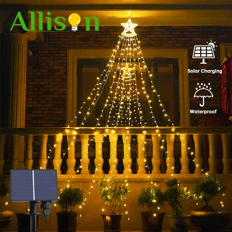 Solar LED Yard Decorations Star Lights 350 LED 8 Modes Outdoor Waterproof Solar Powered Garden Star Lights for Christmas Holiday
Solar LED Yard Decorations Star Lights 350 LED 8 Modes Outdoor Waterproof Solar Powered Garden Star Lights for Christmas Holiday