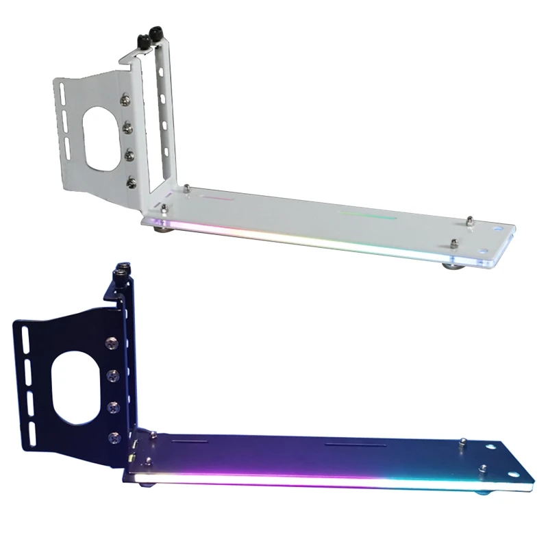 Vertical GPU Bracket PCI-E Holder with LED 5V 3pin RGB aura for Vertically kickstand/base Stent Stand for GPU
Vertical GPU Bracket PCI-E Holder with LED 5V 3pin RGB aura for Vertically kickstand/base Stent Stand for GPU