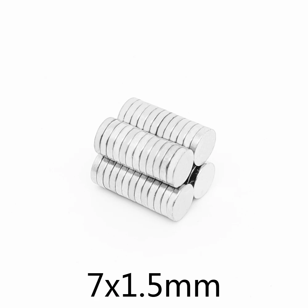 50~1000pcs 7x1.5mm Thin Round Strong Magnetic Magnet N35 Permanent Neodymium Magnets 7x1.5mm Small Round Magnet 7*1.5
50~1000pcs 7x1.5mm Thin Round Strong Magnetic Magnet N35 Permanent Neodymium Magnets 7x1.5mm Small Round Magnet 7*1.5