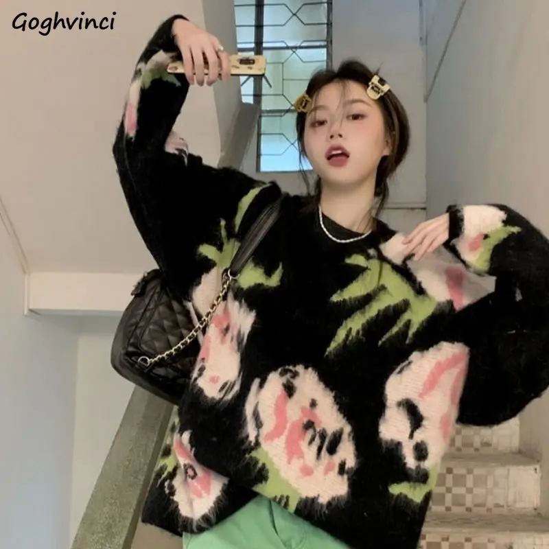 Print Pullovers Women Harajuku Baggy Sweaters Streetwear Lovely Elegant Long Sleeve Knitwear Winter Clothes Pull Femme All-match
Print Pullovers Women Harajuku Baggy Sweaters Streetwear Lovely Elegant Long Sleeve Knitwear Winter Clothes Pull Femme All-match