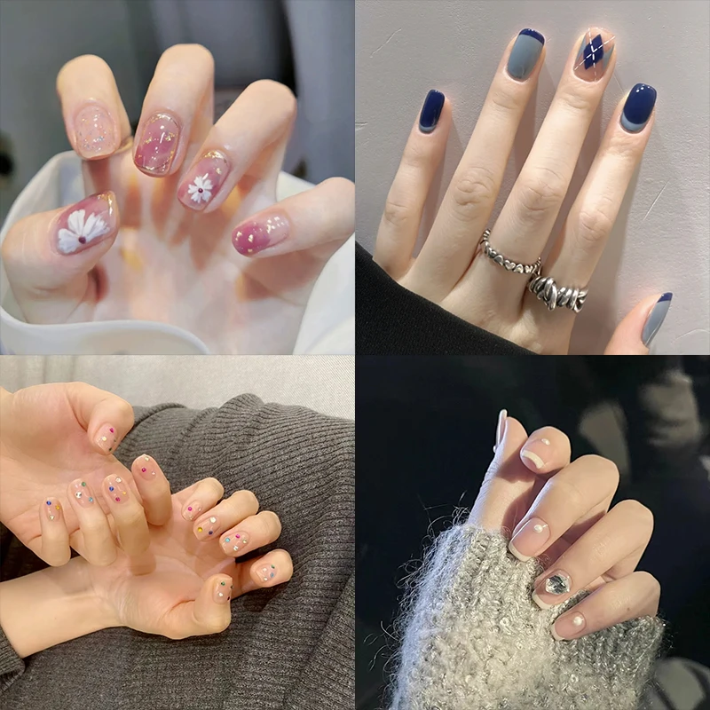 Simple Fresh French False Nails Detachable Transparent Flower Fake Nails Full Cover Nail Tips DIY Manicure Nail Press On Nails
Simple Fresh French False Nails Detachable Transparent Flower Fake Nails Full Cover Nail Tips DIY Manicure Nail Press On Nails