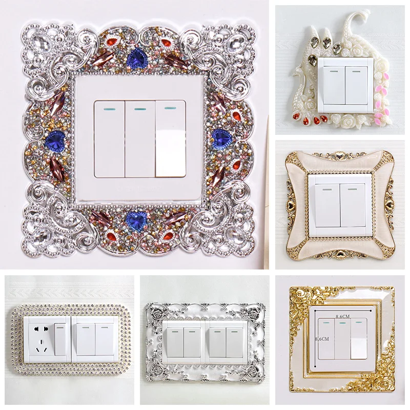 European Style Socket Decals Wall Stickers Decoration Switch Luxury Square Shaped Lace Light Switch Cover Pastel Home Decor
European Style Socket Decals Wall Stickers Decoration Switch Luxury Square Shaped Lace Light Switch Cover Pastel Home Decor