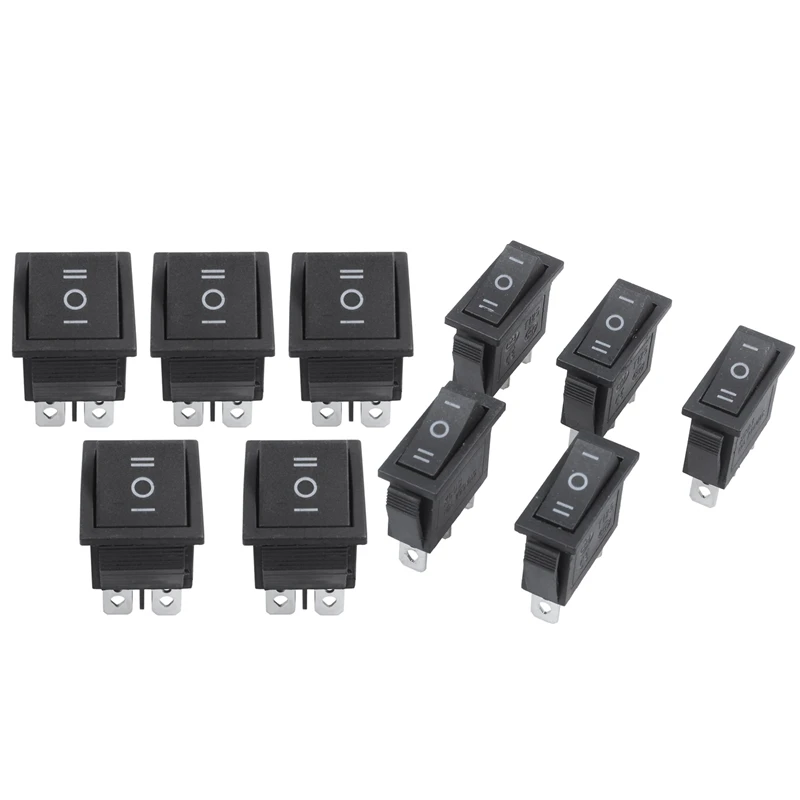 5Pcs 6 Pin DPDT Black Button On/Off/On Rocker Switch AC 250V/15A 125V/20A & 5Pcs X AC 10A/250V 15A/125V 3 Pin SPDT ON-OFF-On 3 P
5Pcs 6 Pin DPDT Black Button On/Off/On Rocker Switch AC 250V/15A 125V/20A & 5Pcs X AC 10A/250V 15A/125V 3 Pin SPDT ON-OFF-On 3 P
