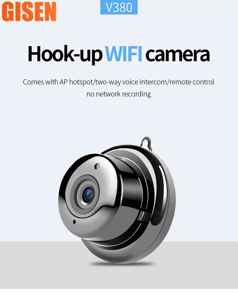 1MP V380 Wireless Mini Camera Wifi Network Hook 1080P HD Panoramic Card Infrared High-definition Surveillance Camera Body Cam
1MP V380 Wireless Mini Camera Wifi Network Hook 1080P HD Panoramic Card Infrared High-definition Surveillance Camera Body Cam
