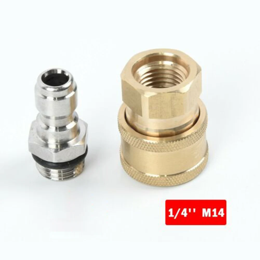 1/4'' Male M22/14 Female Plug Brass Connector Adapters Pressure Washer Quick Release Connect Fitting Coupling Connector Adapter
1/4'' Male M22/14 Female Plug Brass Connector Adapters Pressure Washer Quick Release Connect Fitting Coupling Connector Adapter